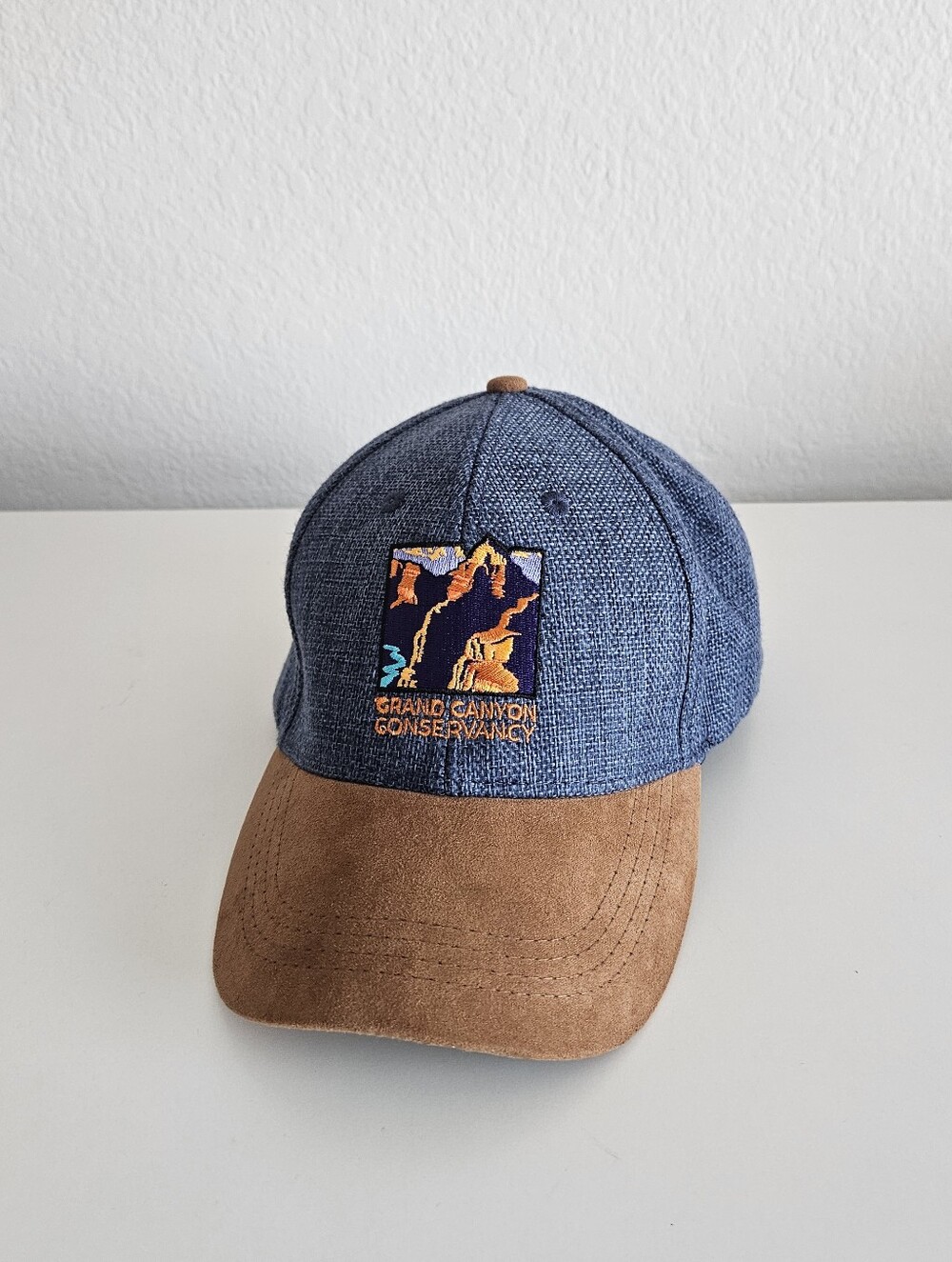 Grand Canyon Conservancy Hat Denim Faux Suede Adjustable Snapback Baseball Cap